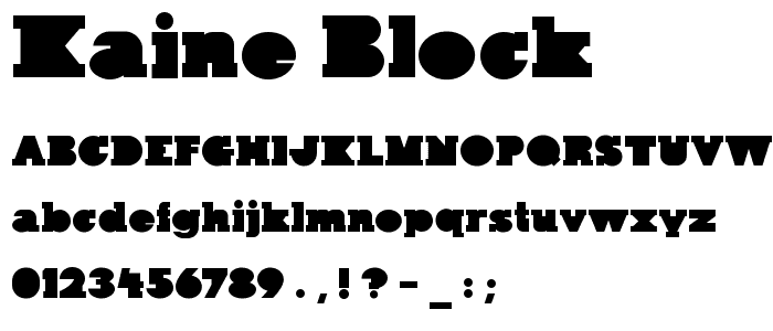 Kaine Block font